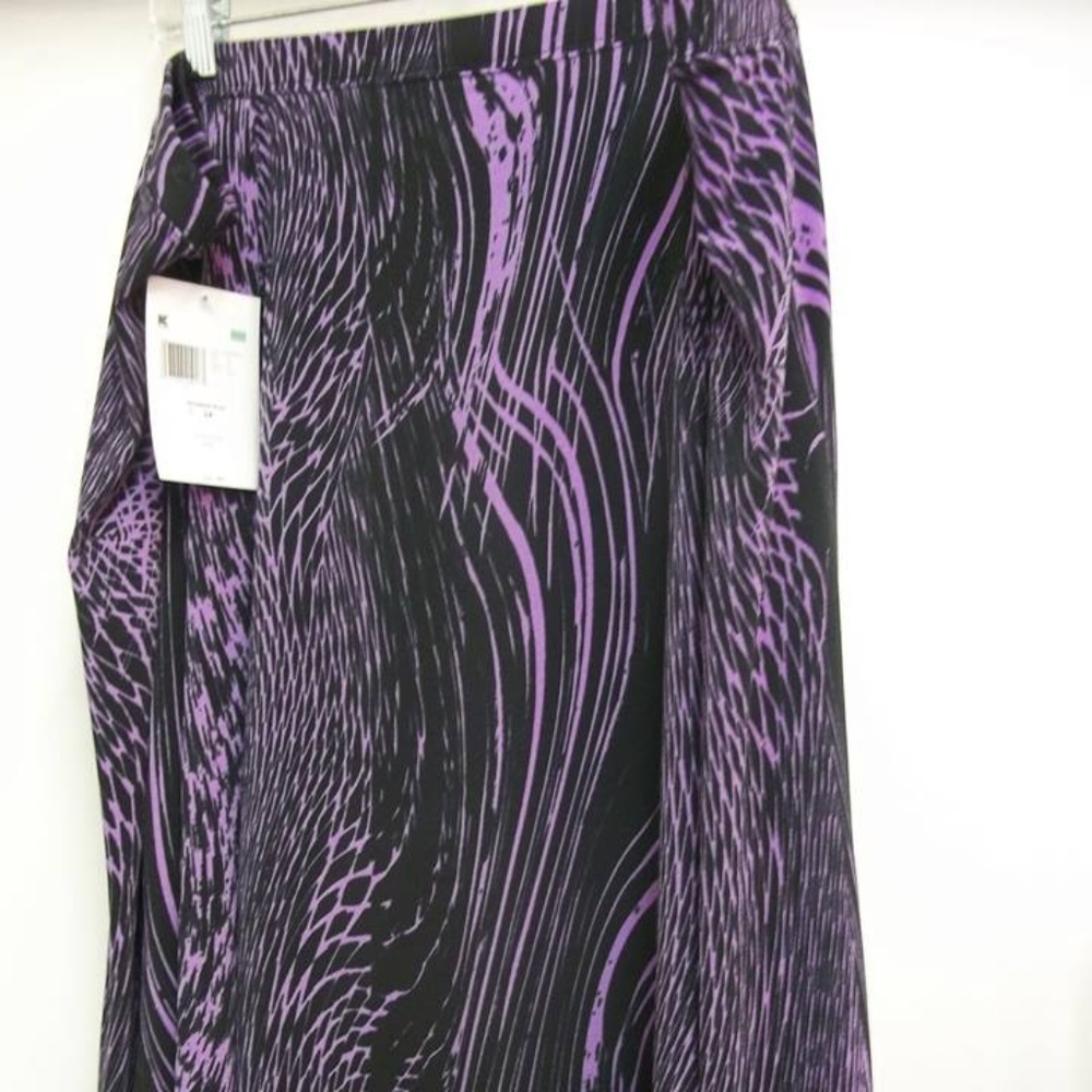 NWT Jaclyn Smith 2x skirt purple and black